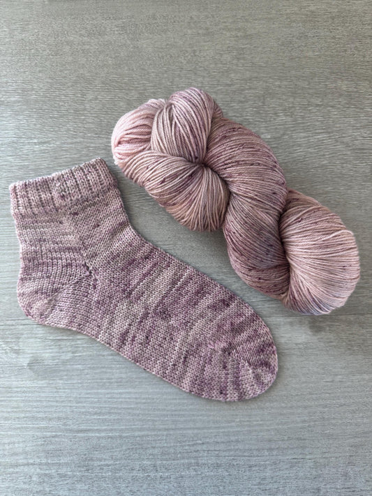 Antique Mauve Artisan Hand Dyed Merino Wool Yarn