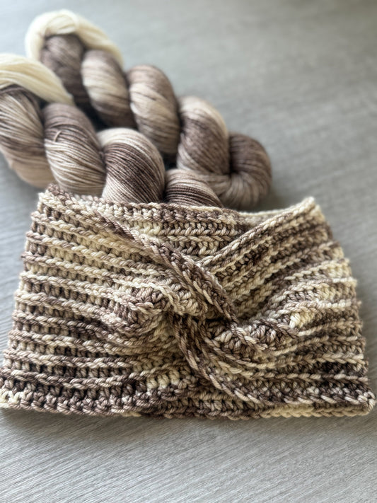 Barely There Brown Artisan Hand Dyed Merino Wool Yarn