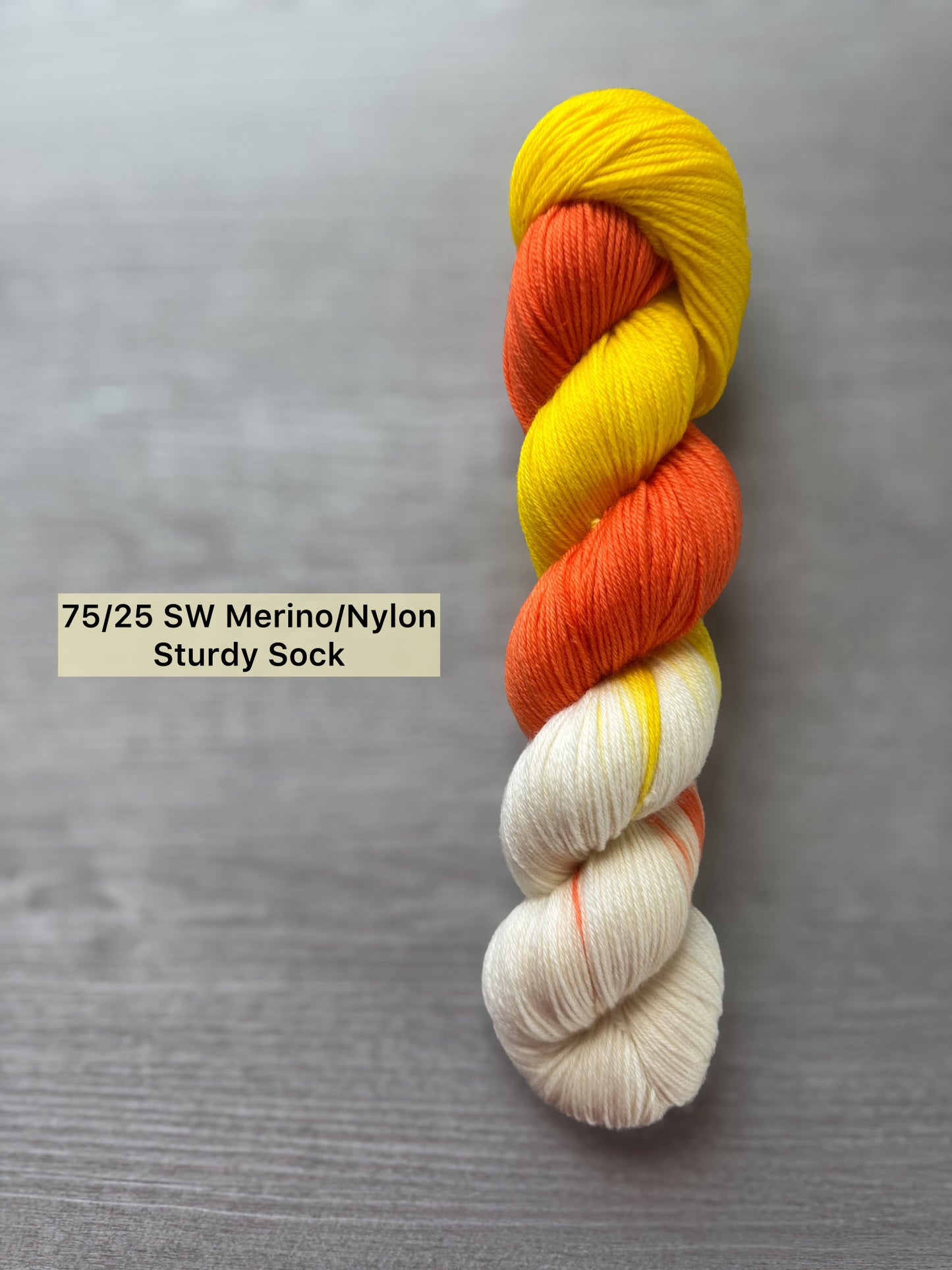 Candy Corn Artisan Dyed Merino Wool Yarn
