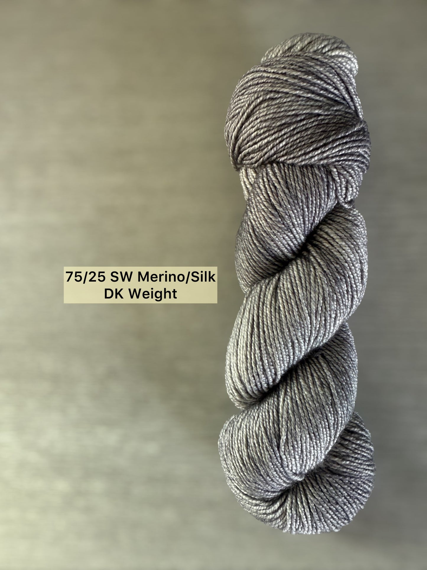 Chinchilla Gray Artisan Hand Dyed Merino Wool Yarn