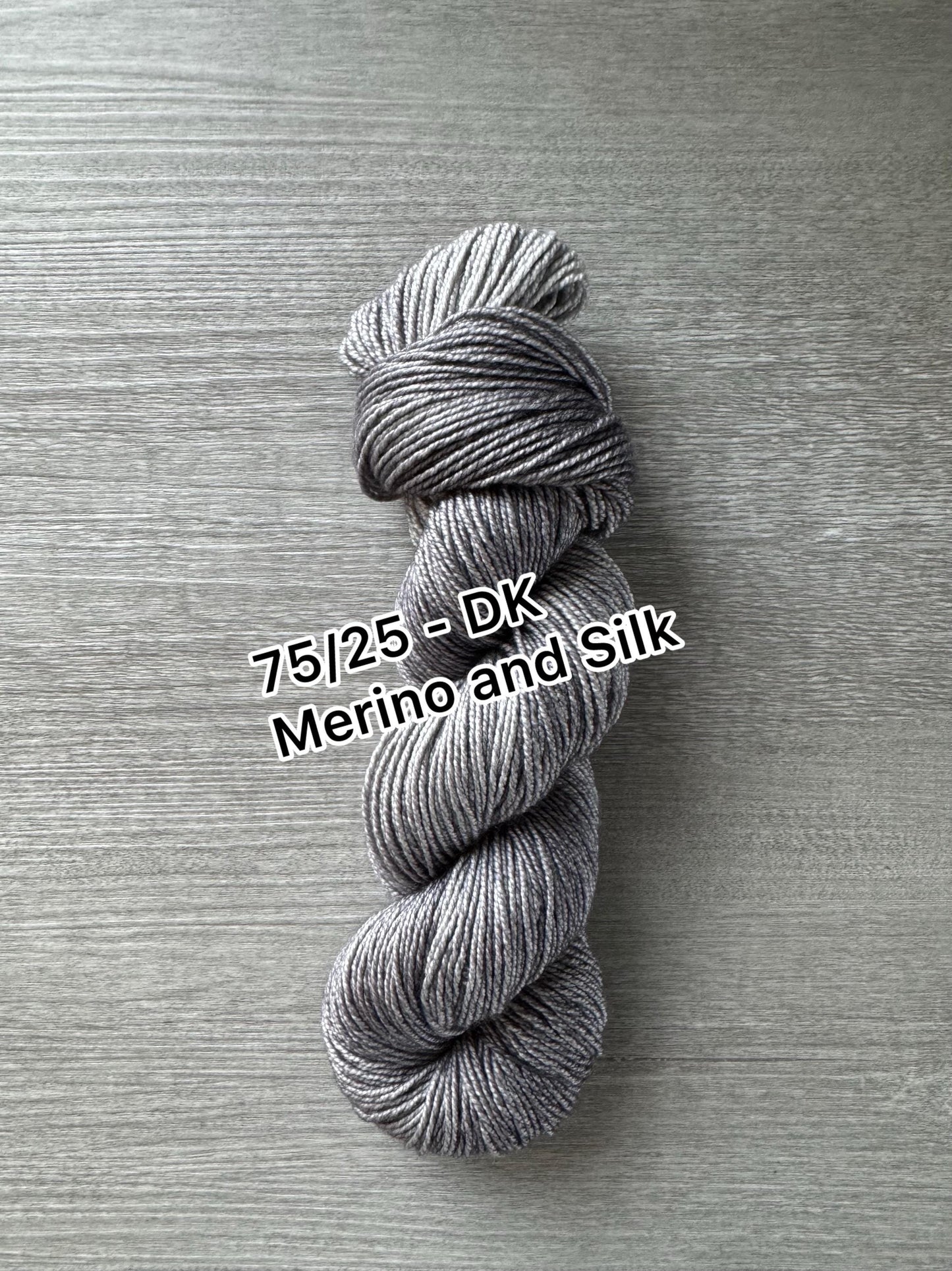 Chinchilla Gray Artisan Hand Dyed Merino Wool Yarn