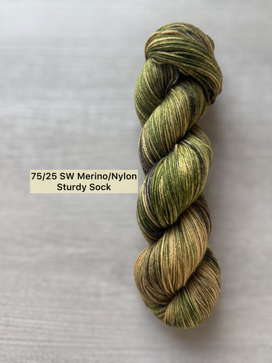 Cliche Camo Artisan Hand Dyed Merino Wool Yarn