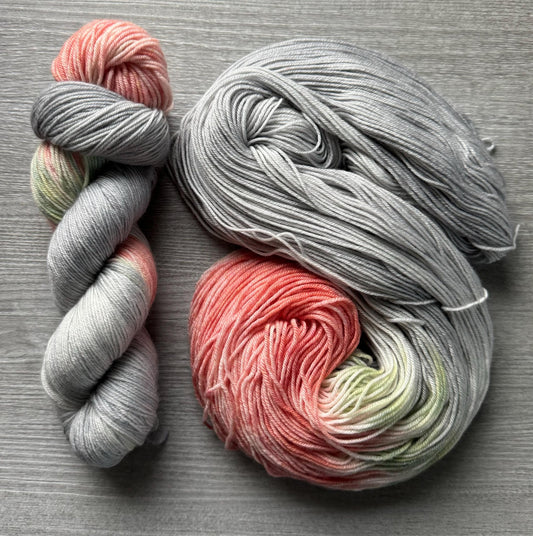 Coral Charm Assigned Pooling Artisan Hand Dyed Yarn