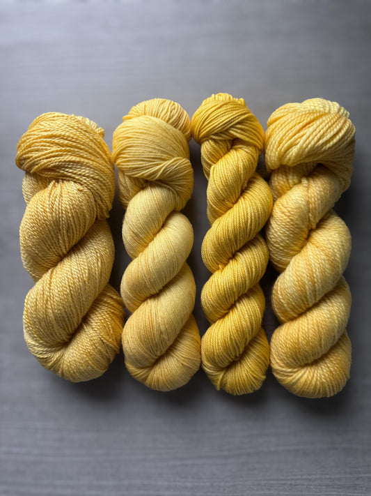 Yellow Daffodil Artisan Hand Dyed Merino Wool Yarn