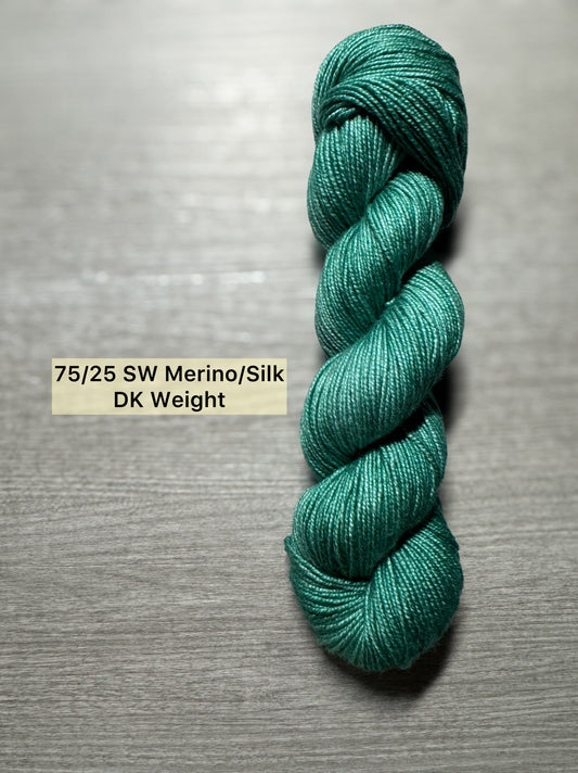 Emerald City Green Artisan Hand Dyed Merino Wool Yarn