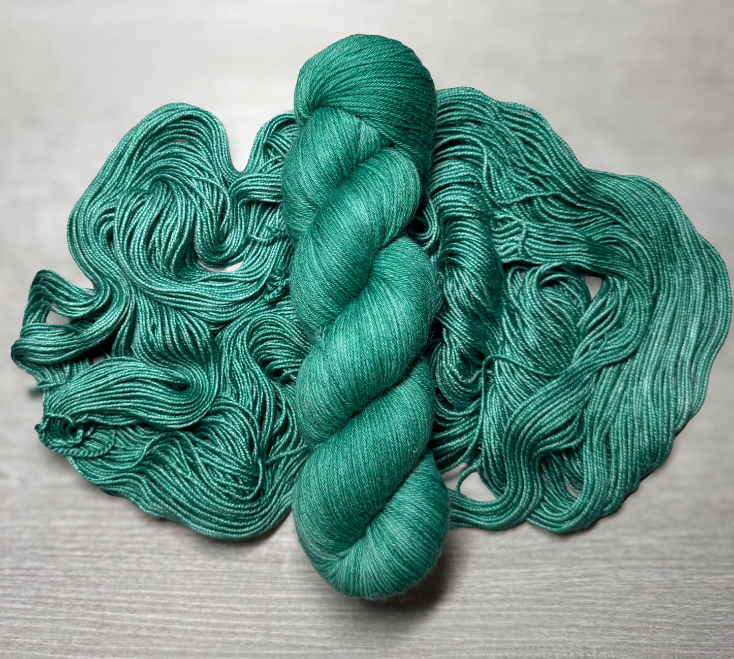 Emerald City Green Artisan Hand Dyed Merino Wool Yarn