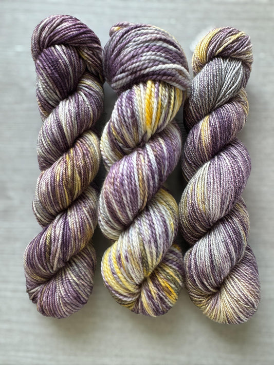 Fancy Pansy Artisan Hand Dyed Merino Wool Yarn