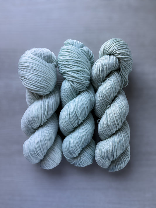 Frozen Aqua Artisan Hand Dyed Merino Wool Yarn