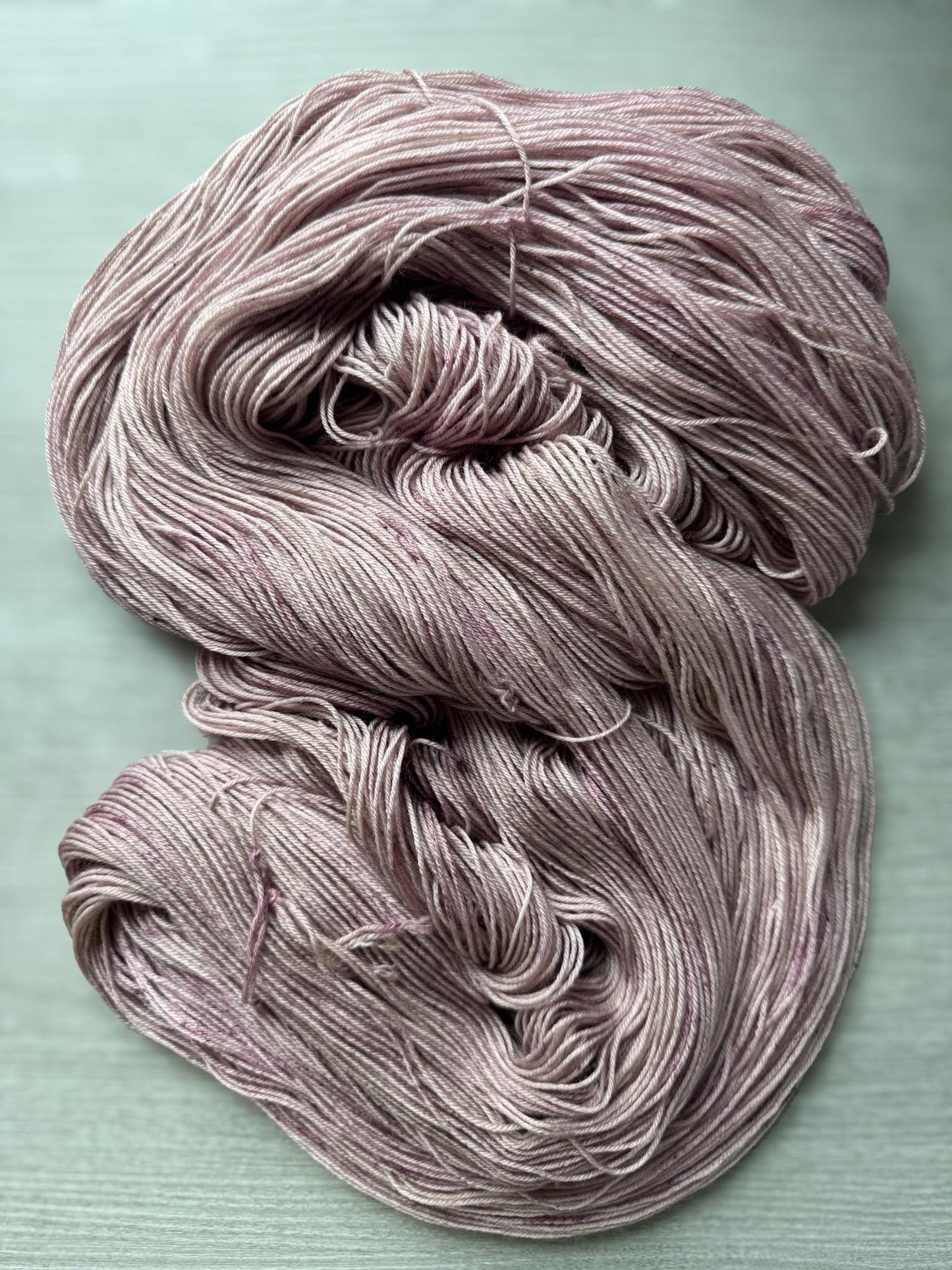 Supersized Antique Mauve Artisan Hand Dyed Merino Wool Yarn
