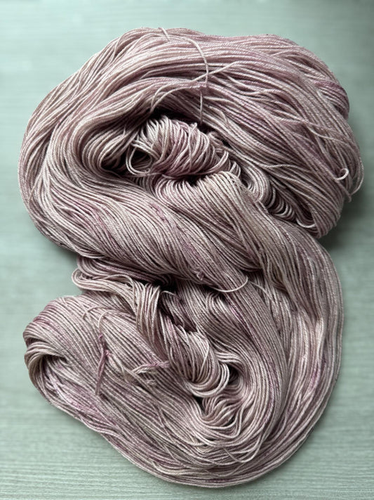 Supersized Antique Mauve Artisan Hand Dyed Merino Wool Yarn
