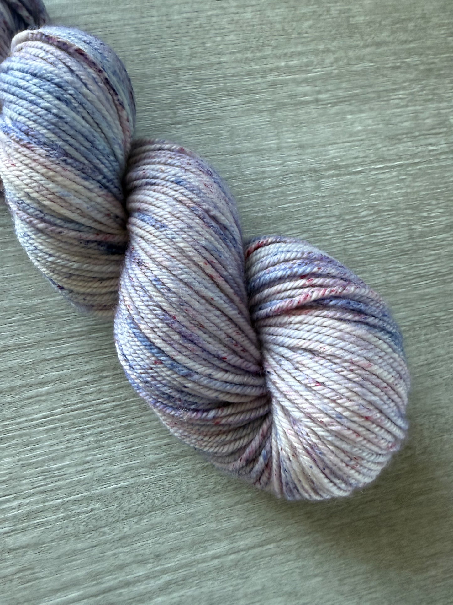 Keep Calm and Lilac On Speckled Hand Dyed Merino Wool Yarn