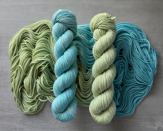 Mermaid Tears Sea Glass Artisan Dyed Merino Wool Yarn