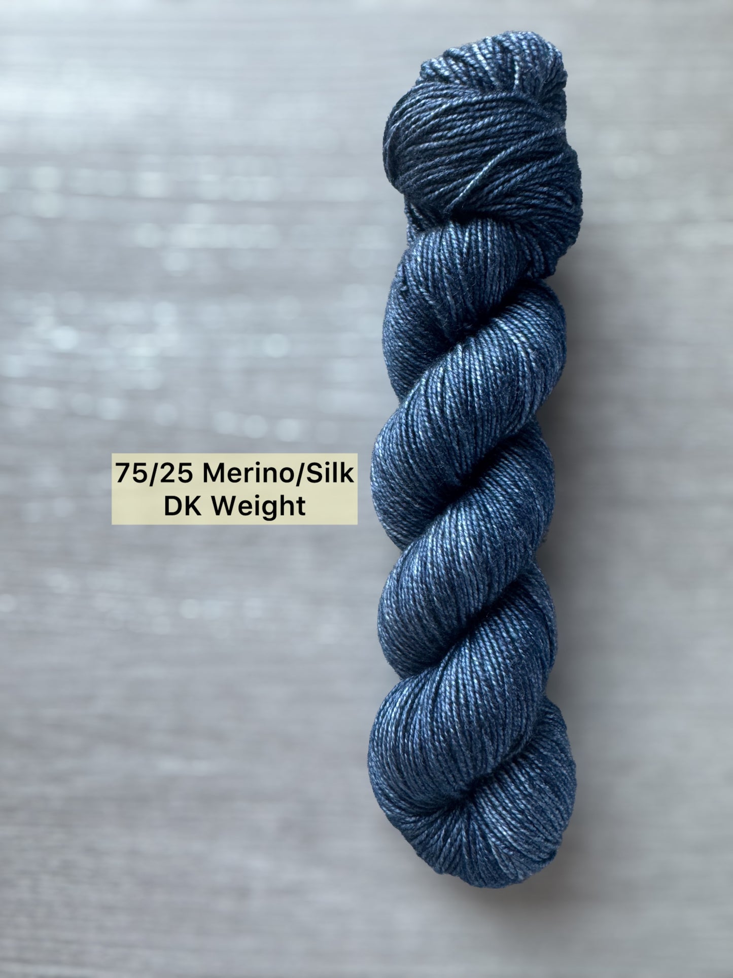 Moody Blue Artisan Hand Dyed Merino Wool Yarn