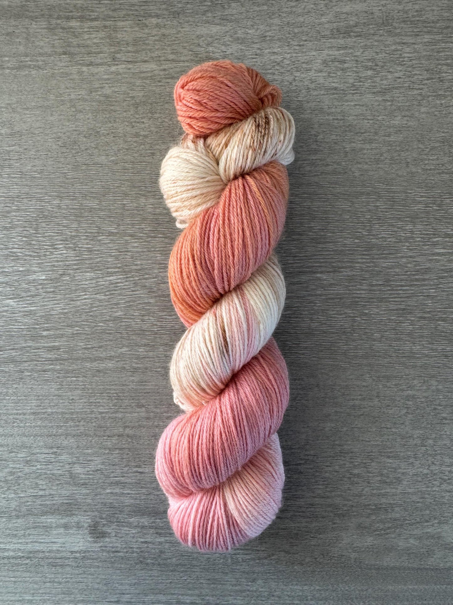Peach Pit Artisan Hand Dyed Merino Wool Yarn