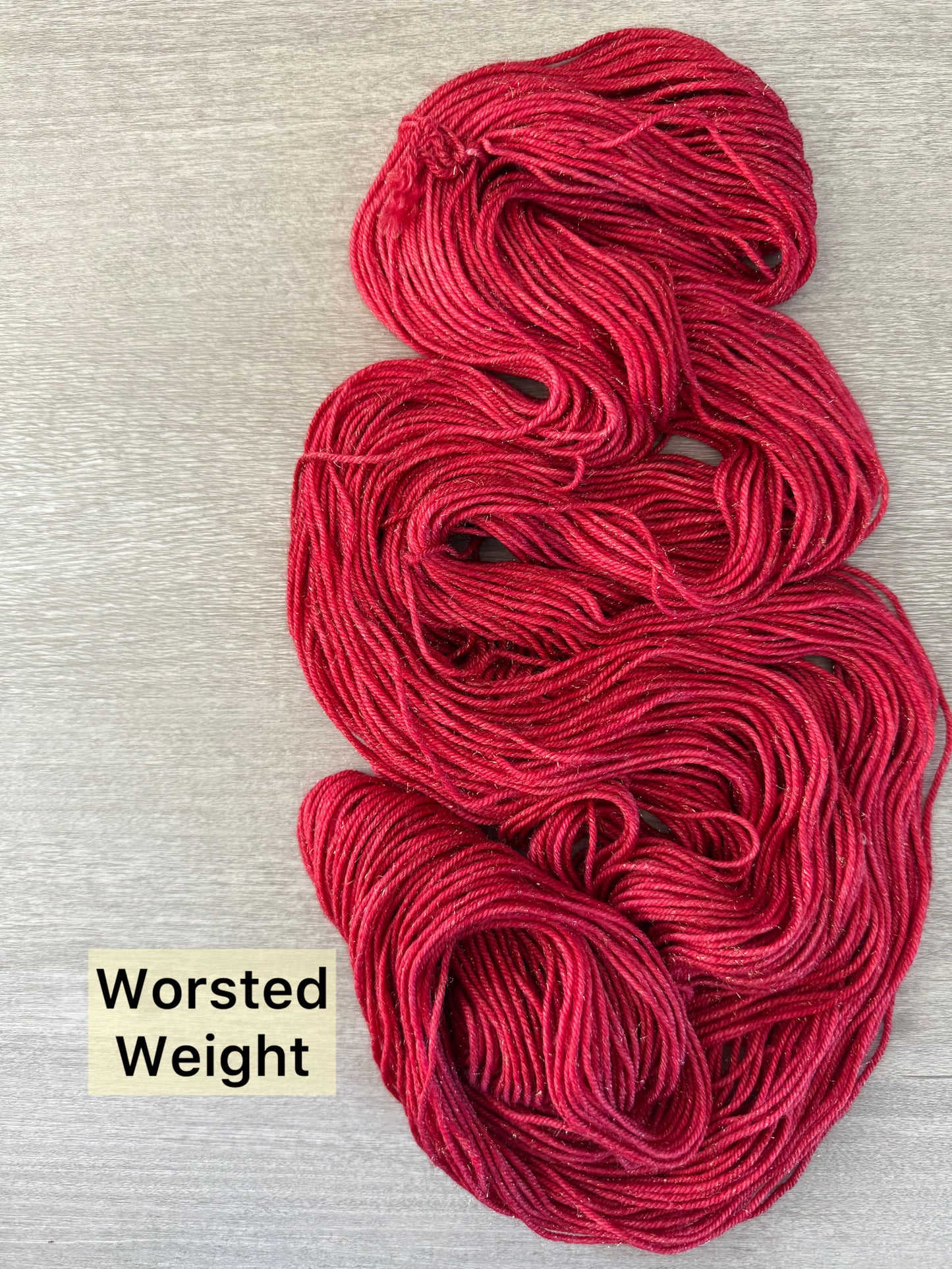 Poinsettia Artisan Hand Dyed Merino Wool Yarn