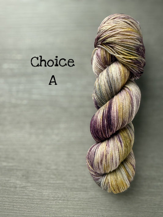 Fancy Pansy Hand Dyed Merino Yarn - Ready To Ship