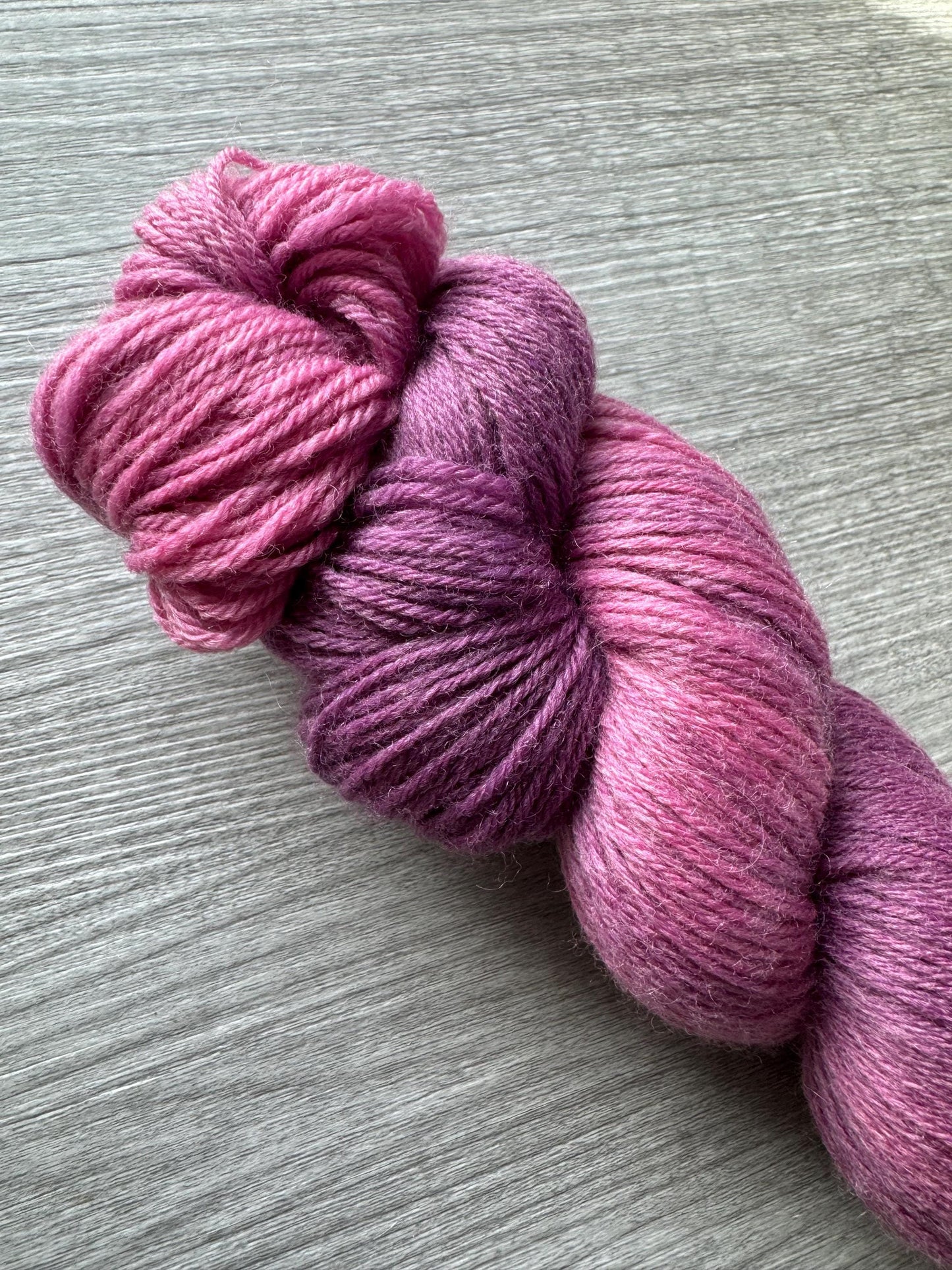 Saskatoon Berry Artisan Hand Dyed Merino Wool Yarn