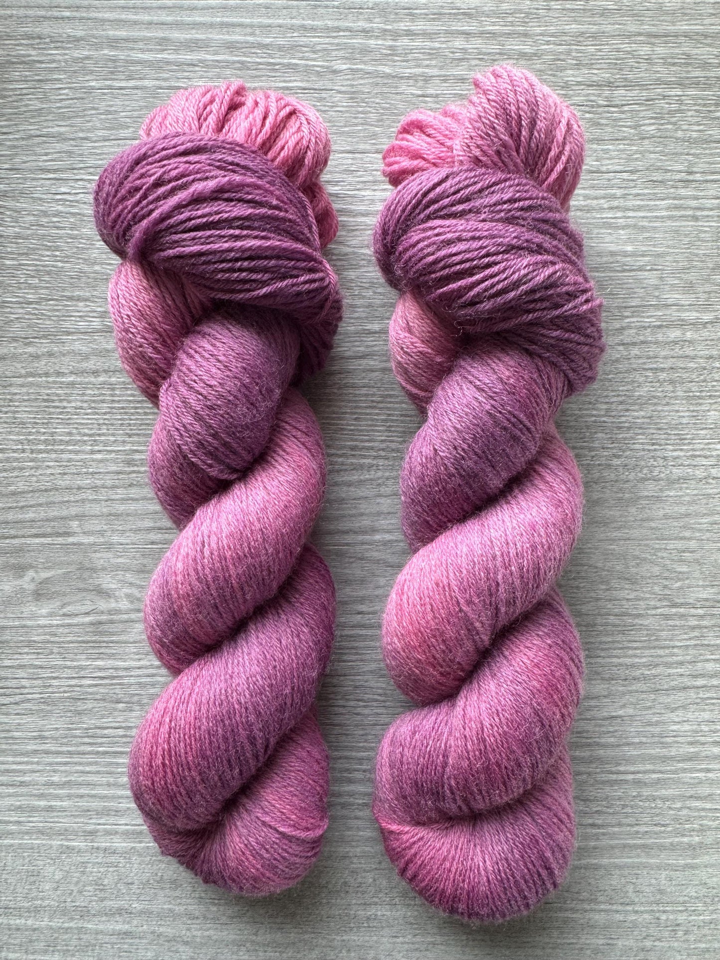 Saskatoon Berry Artisan Hand Dyed Merino Wool Yarn