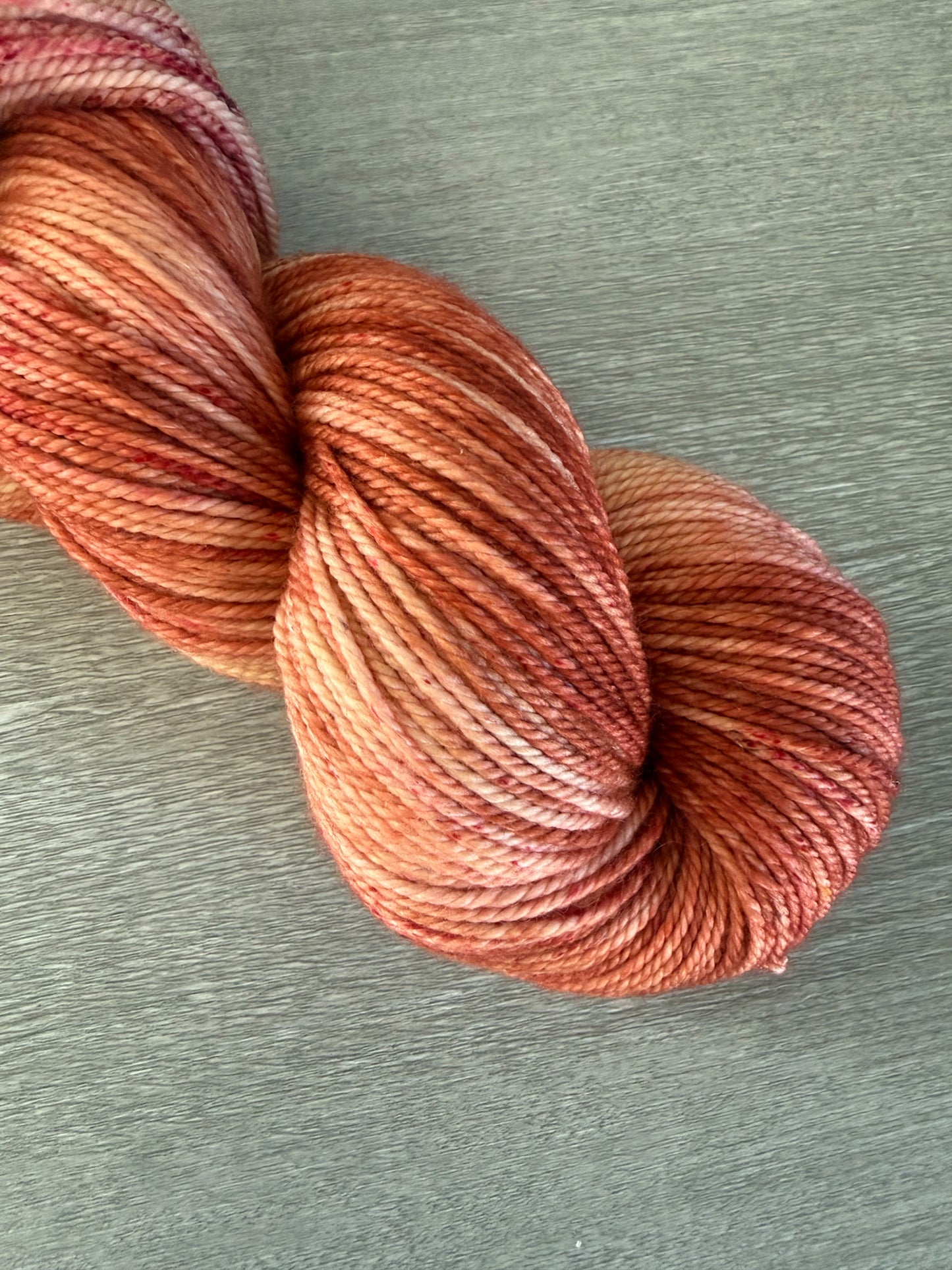 Sun Bleached Brick Artisan Hand Dyed Merino Wool Yarn