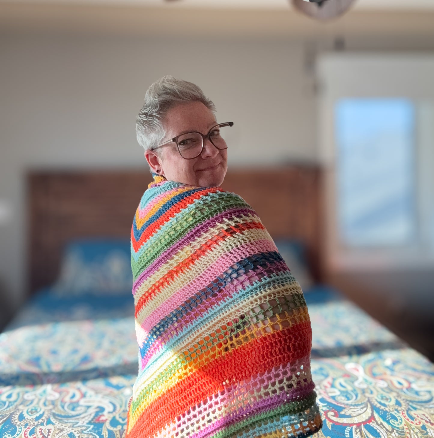 YOLO Shawl “Cheerful” Pallet Yarn and PDF Pattern Kit