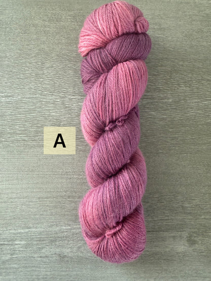 Saskatoon Berry Artisan Hand Dyed Ombre Yarn OOAK