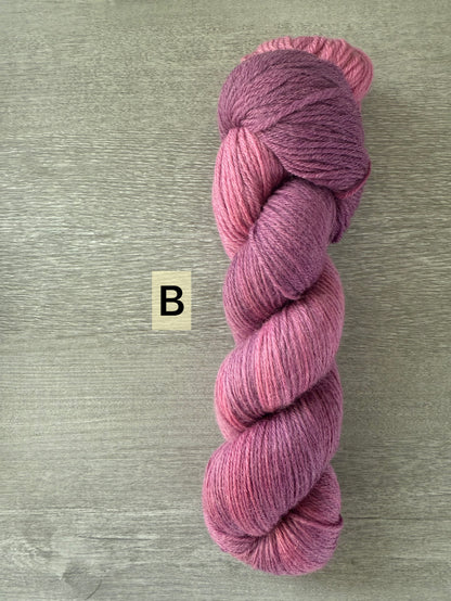 Saskatoon Berry Artisan Hand Dyed Ombre Yarn OOAK