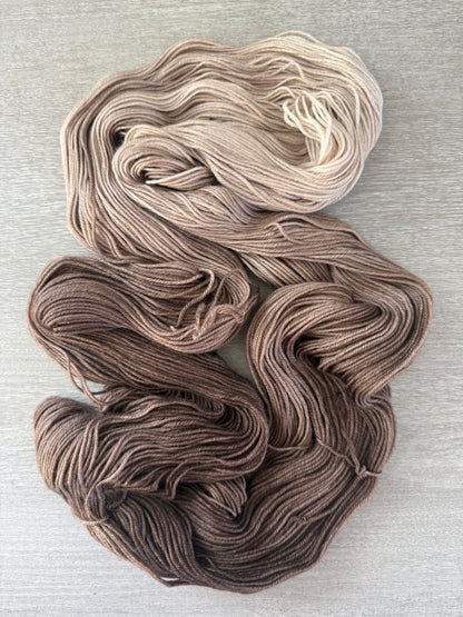 Mocaccino Artisan Hand Dyed Ombre Yarn OOAK