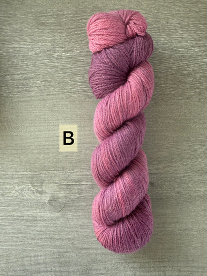 Saskatoon Berry Artisan Hand Dyed Ombre Yarn OOAK