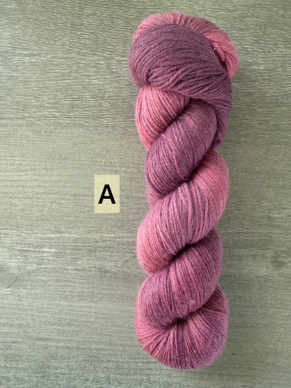 Saskatoon Berry Artisan Hand Dyed Ombre Yarn OOAK