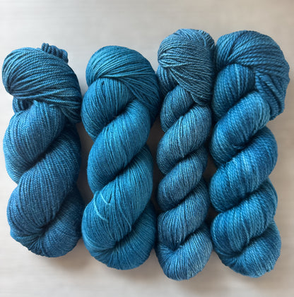 Bohemian Bluegrass Artisan Hand Dyed Merino Wool Yarn