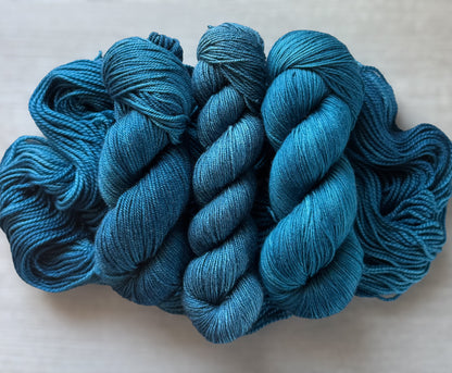 Bohemian Bluegrass Artisan Hand Dyed Merino Wool Yarn
