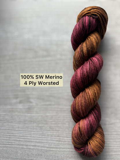 Burning The Midnight Oil Artisan Hand Dyed Merino Wool Yarn