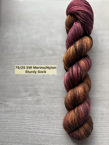 Burning The Midnight Oil Artisan Hand Dyed Merino Wool Yarn