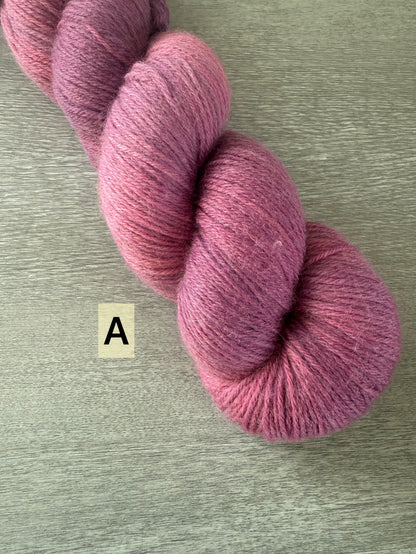 Saskatoon Berry Artisan Hand Dyed Ombre Yarn OOAK