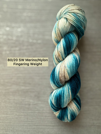 Where The Ocean Meets The Sand Artisan Hand Dyed Yarn