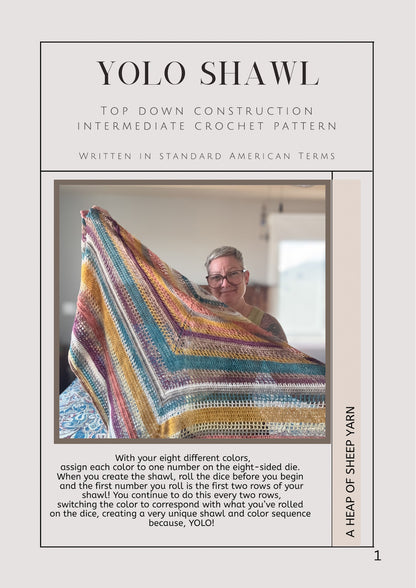 YOLO Shawl Crochet Pattern ONLY