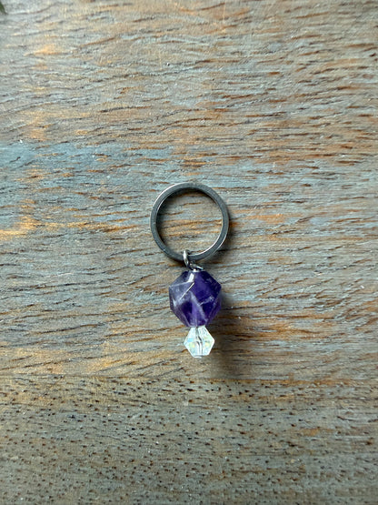 Amethyst Gemstone Stitch Marker Set