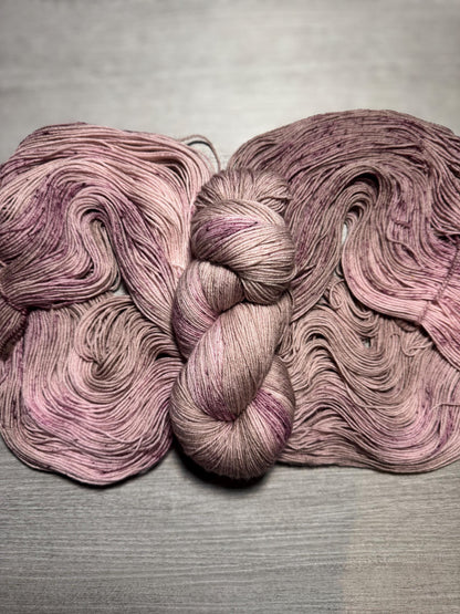 Antique Mauve Artisan Hand Dyed Merino Wool Yarn