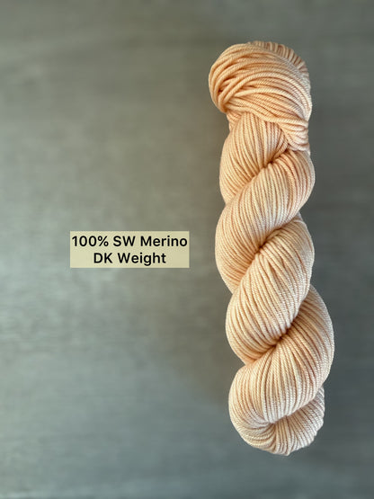 Apricot Clay Artisan Hand Dyed Merino Wool Yarn