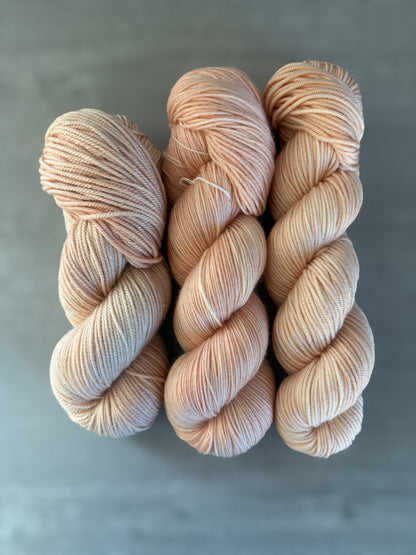 Apricot Clay Artisan Hand Dyed Merino Wool Yarn