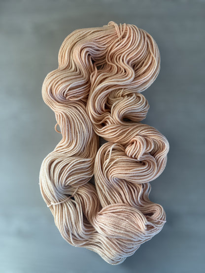 Apricot Clay Artisan Hand Dyed Merino Wool Yarn