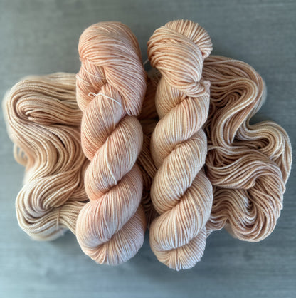 Apricot Clay Artisan Hand Dyed Merino Wool Yarn