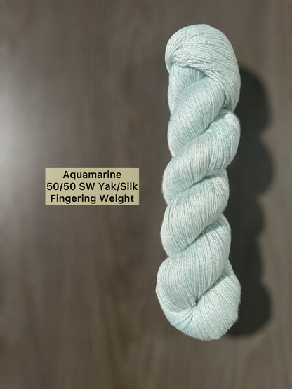 Yak and Silk Artisan Hand Dyed Light Fingering Weight Yarn