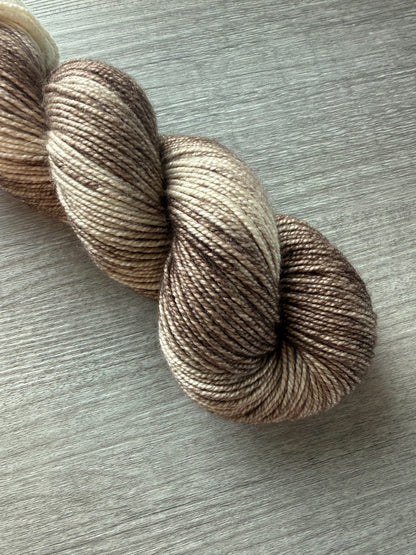 Barely There Brown Artisan Hand Dyed Merino Wool Yarn