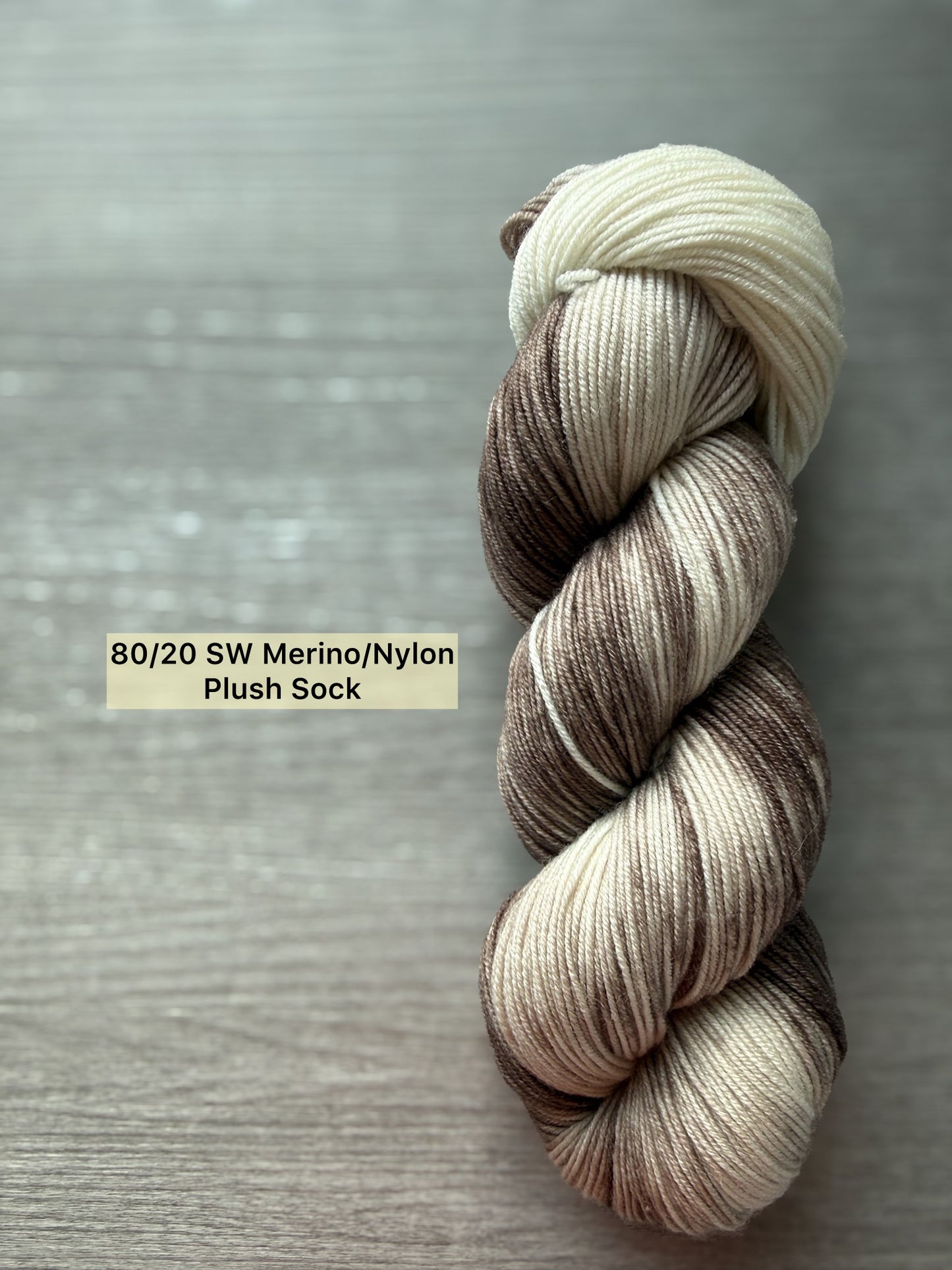 Barely There Brown Artisan Hand Dyed Merino Wool Yarn