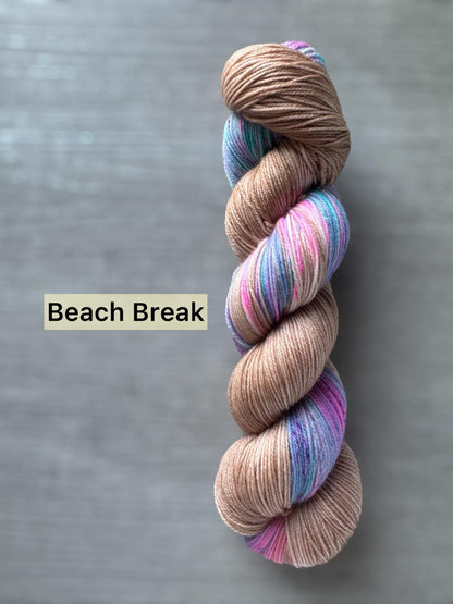 Neon Variegated Artisan Hand Dyed Merino Wool Yarn