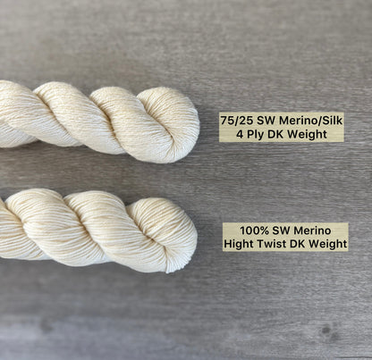 Birthday Suit Undyed Bare Merino Wool Yarn Skeins