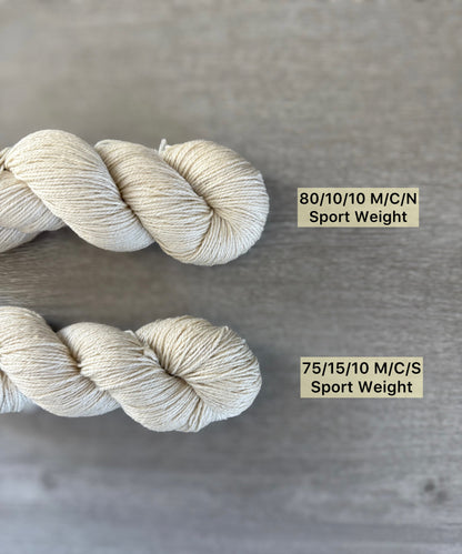 Birthday Suit Undyed Bare Merino Wool Yarn Skeins