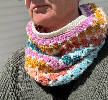 Block Stitch Crochet Cowl Pattern ONLY