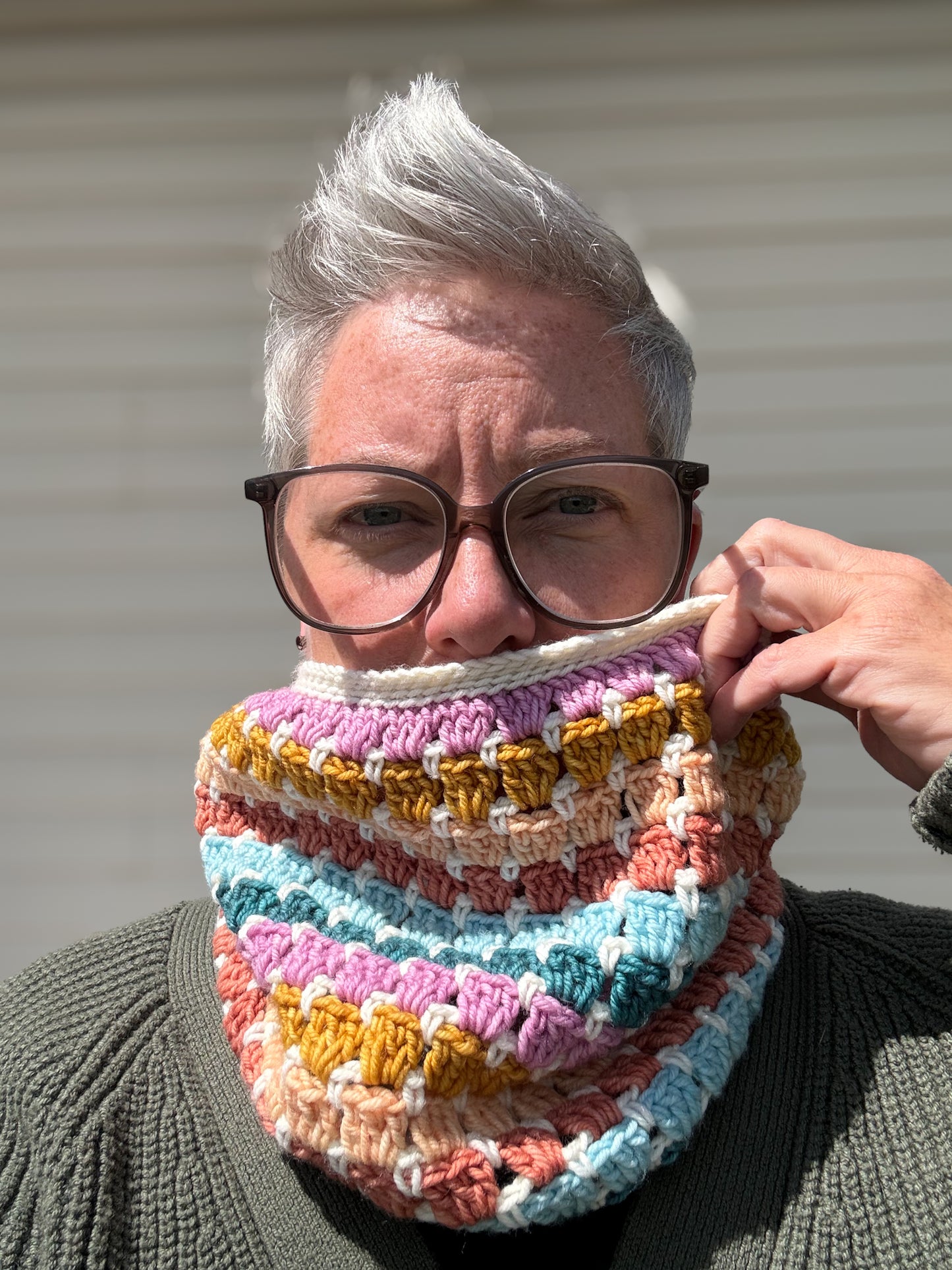 Block Stitch Crochet Cowl Pattern ONLY